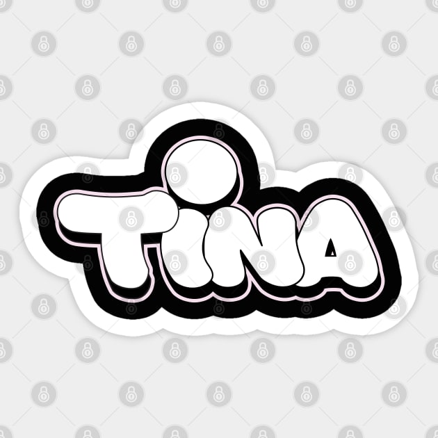 TINA name Graffiti letters style Sticker by Love Wild Letters